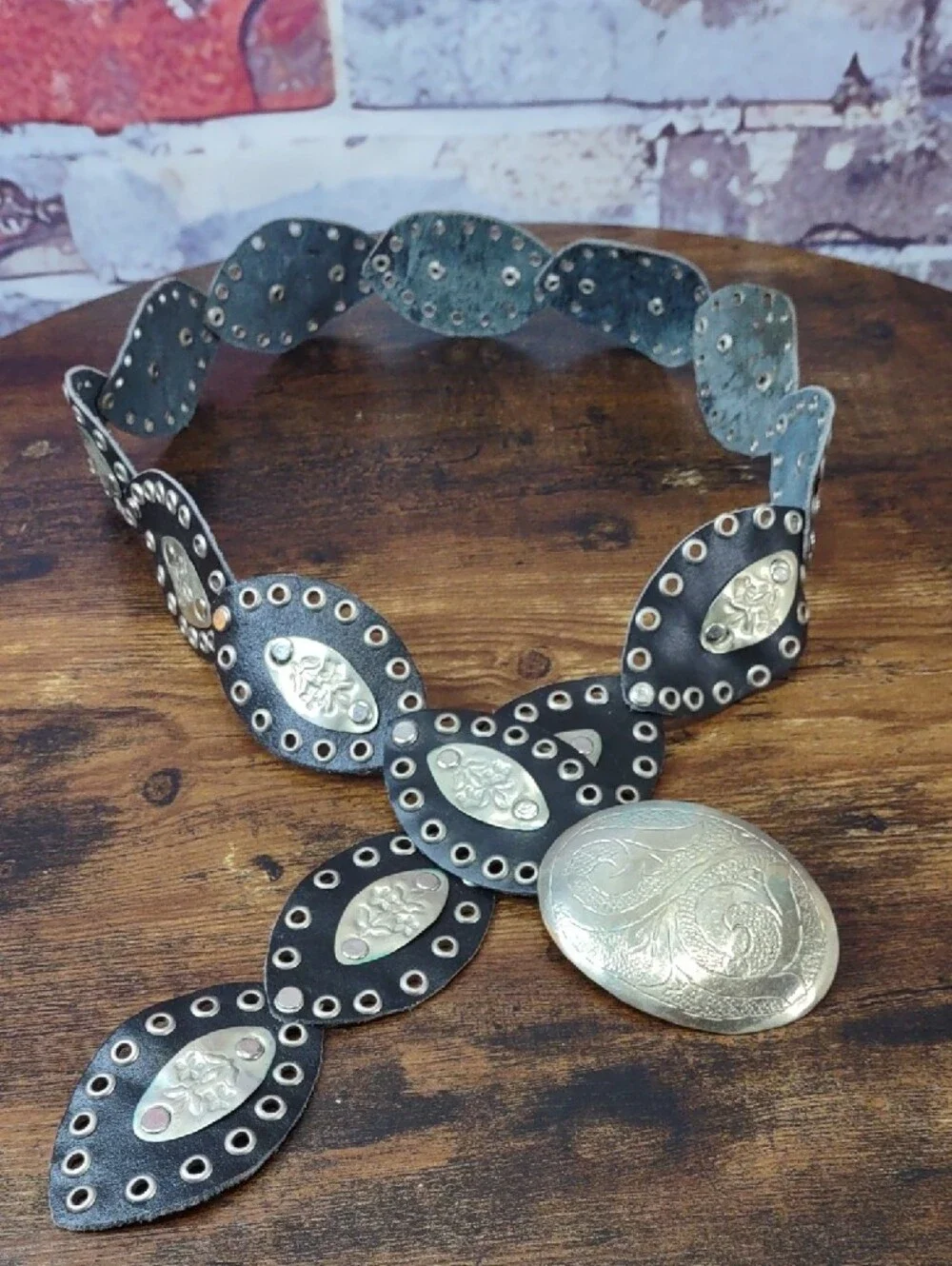 Vintage 80's Moroccan Leather Belt